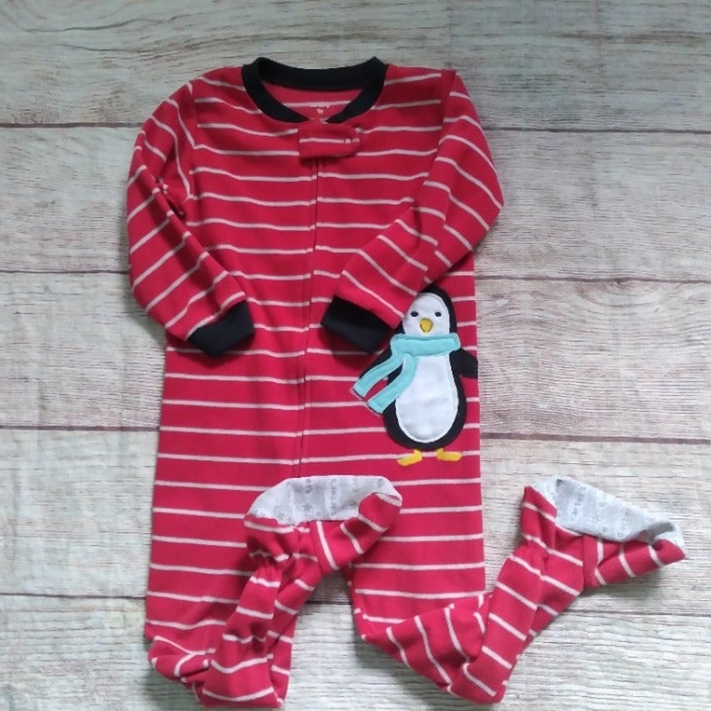 Carter's footed fleece zip up pajamas size 3T